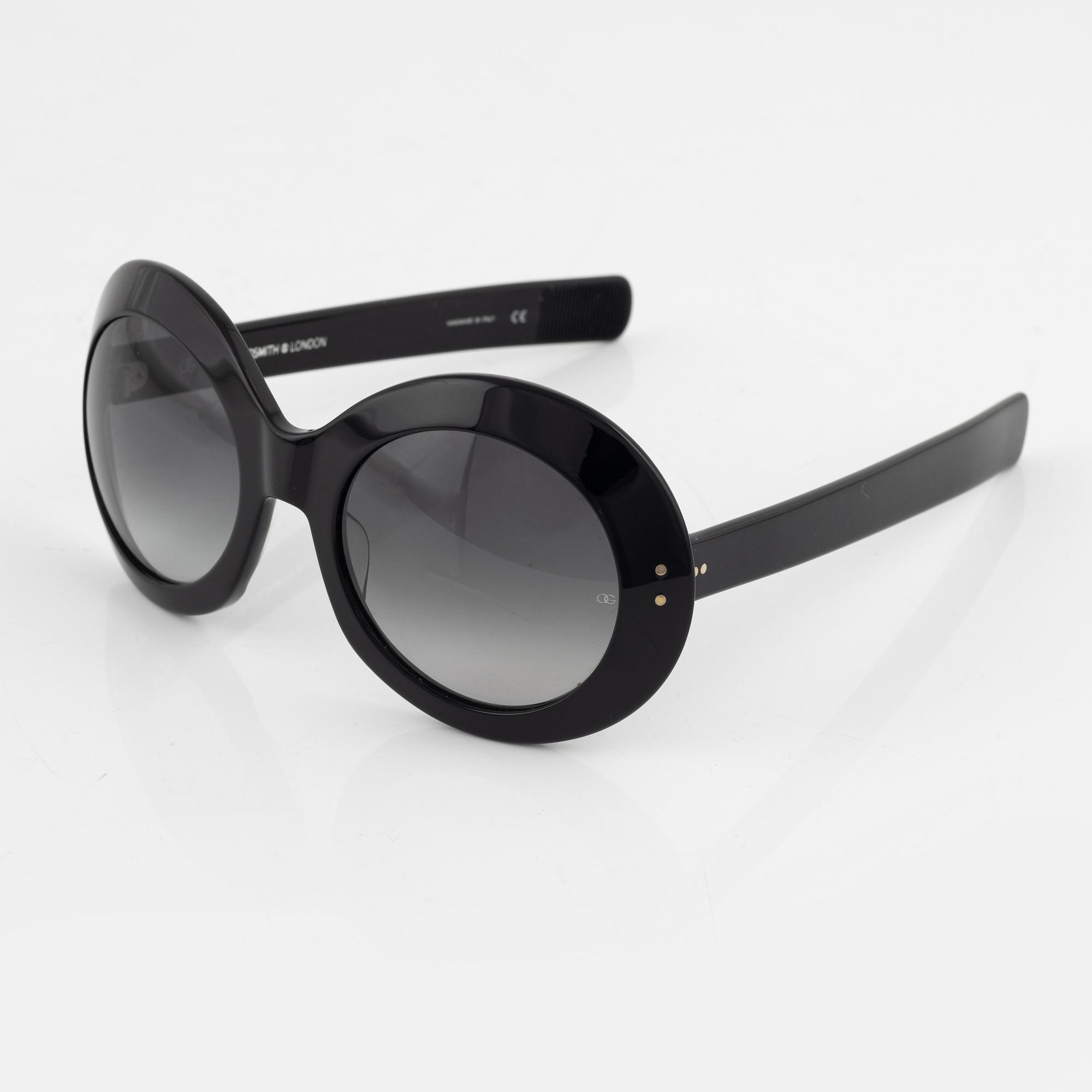 Oliver Goldsmith, a pair of black, "Koko" sunglasses.