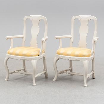 A pair of second half of the 18th century rokoko chairs.