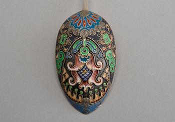 SKED, 88 silver, cloisonné emalj. Feodor Rückert, Moskva 1908-17.