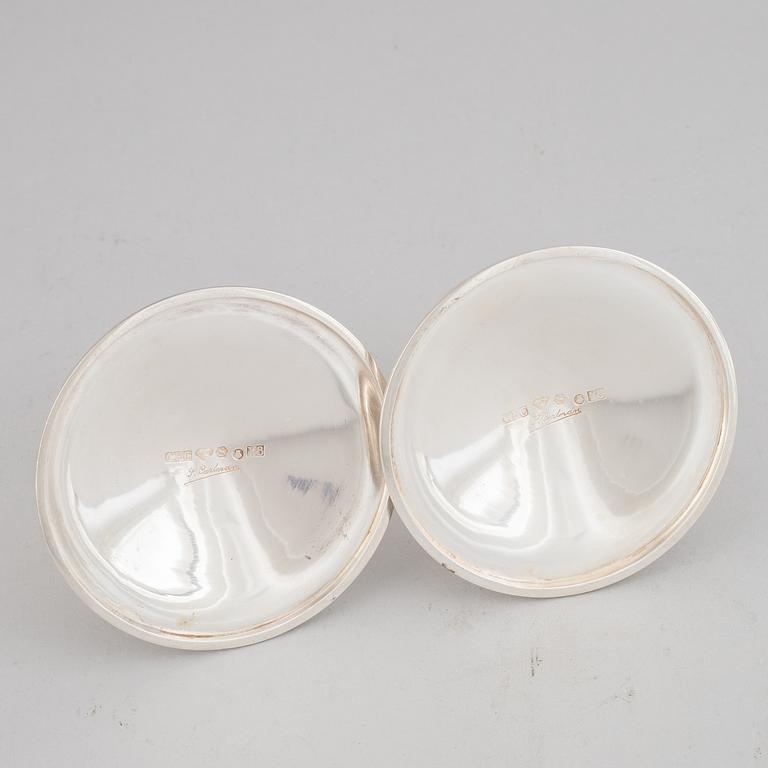 Sven Carlman, ljusstakar, ett par, silver, CF Carlman, Stockholm 1949.