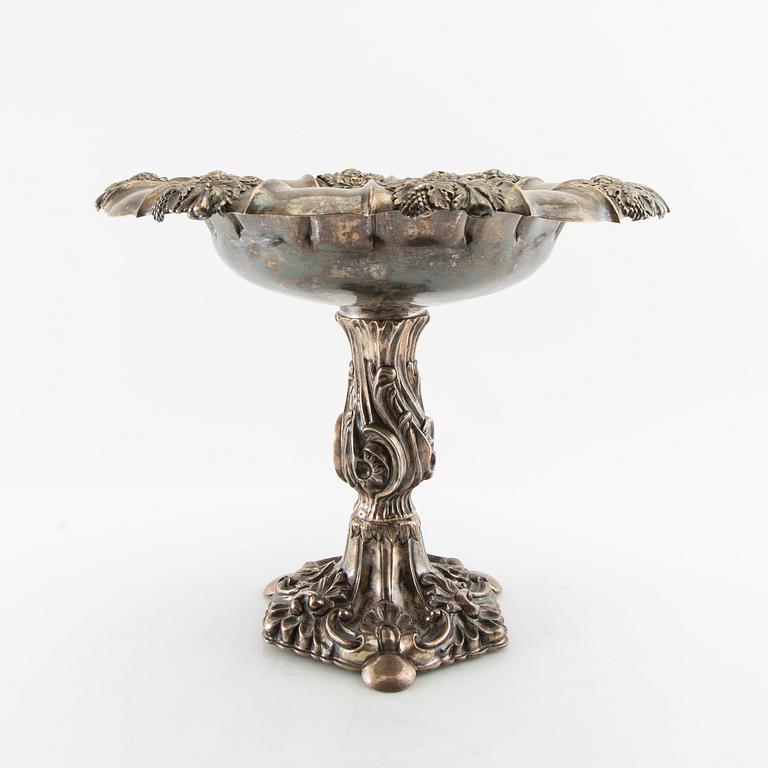 Carl Nyström essay bowl Neo-Rococo silver Stockholm 1850.