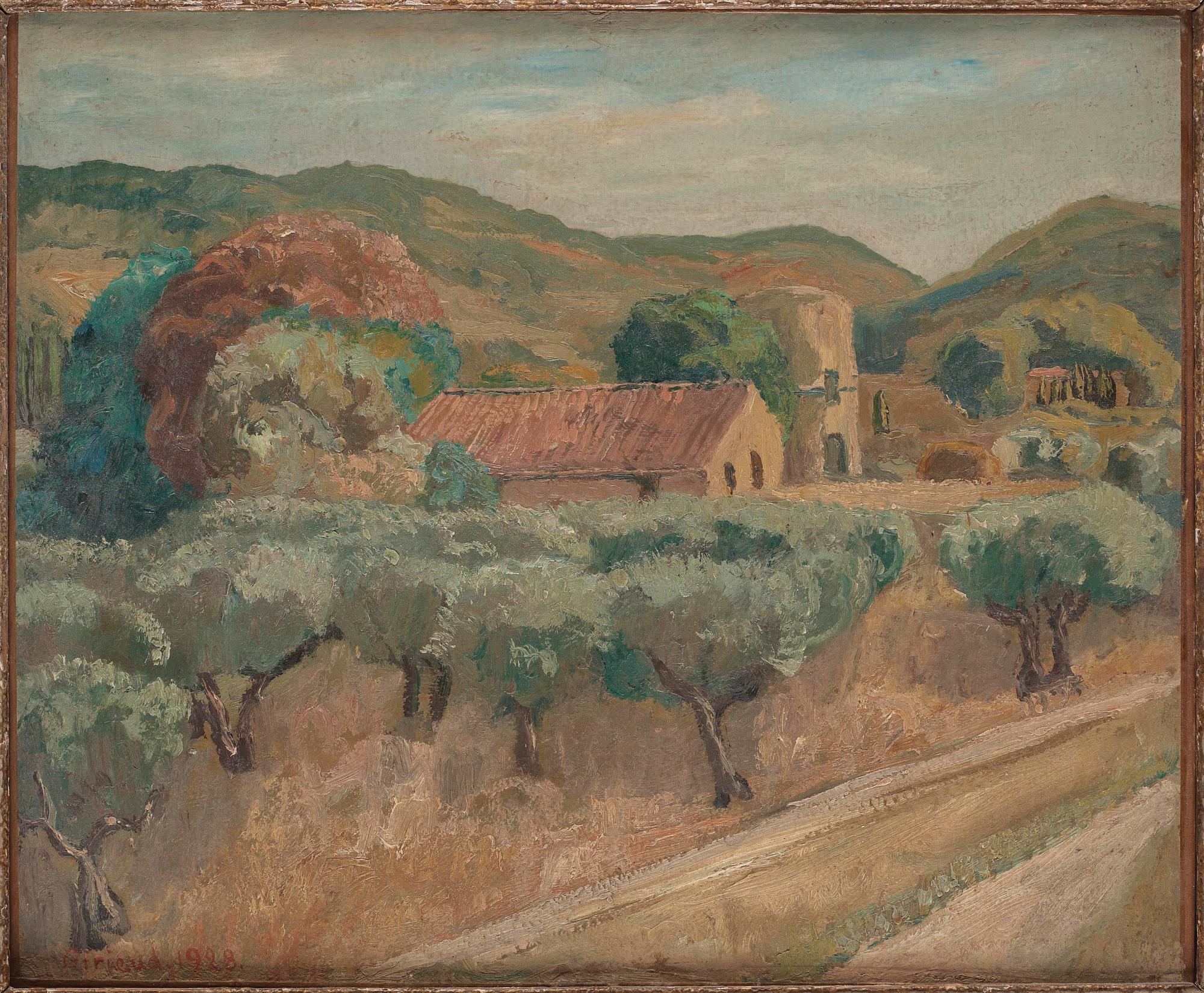 Pierre Paul Girieud, "Lourmarin, Les estableries le soir".