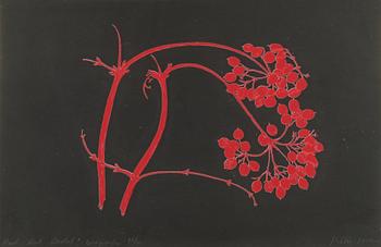 Malle Leis, serigrafi, signerad och daterad 1994, numrerad 13/50. Med dedikation.