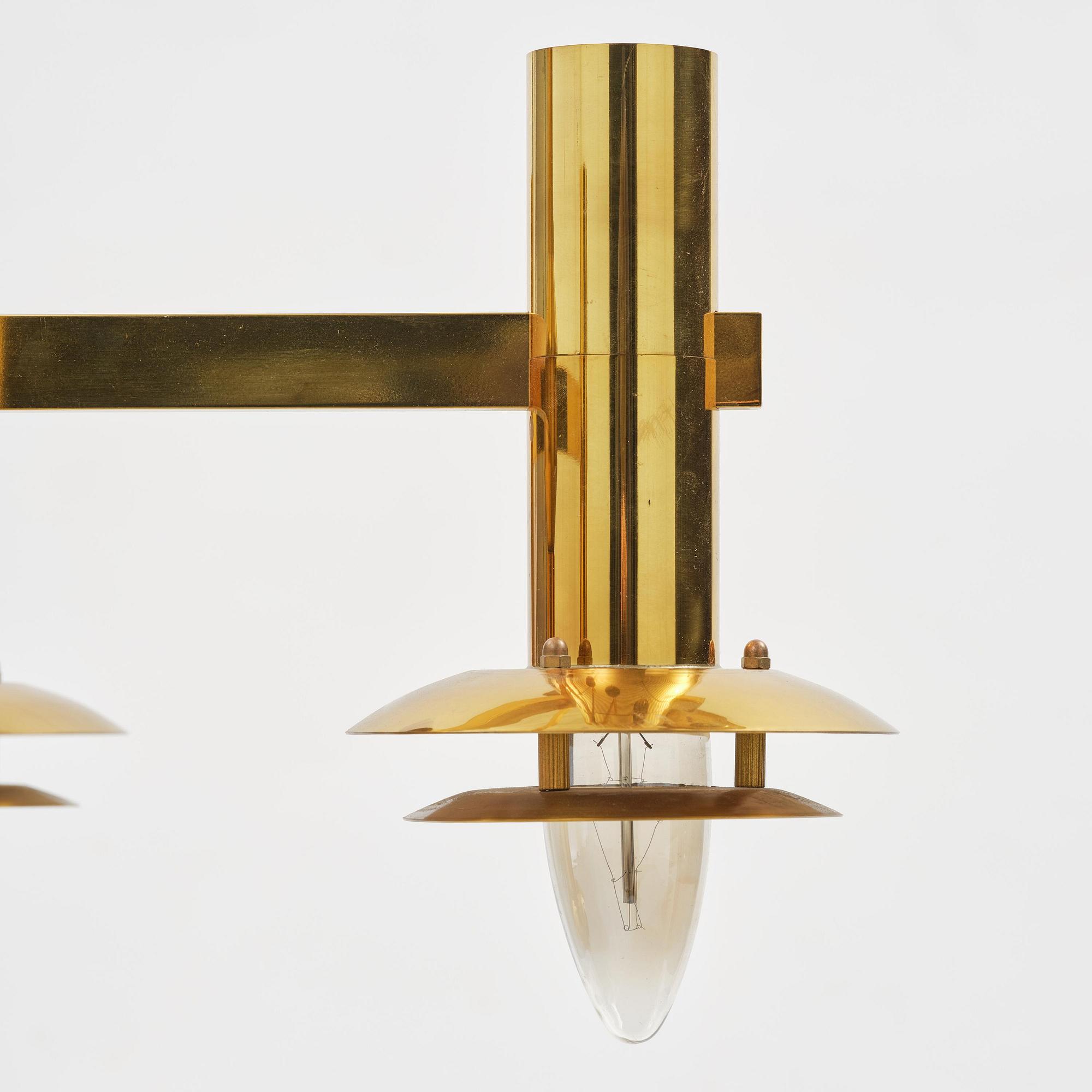 Holger Johansson, an imposing pair of ceiling lamps, Westal, Bankeryd, 1970s.