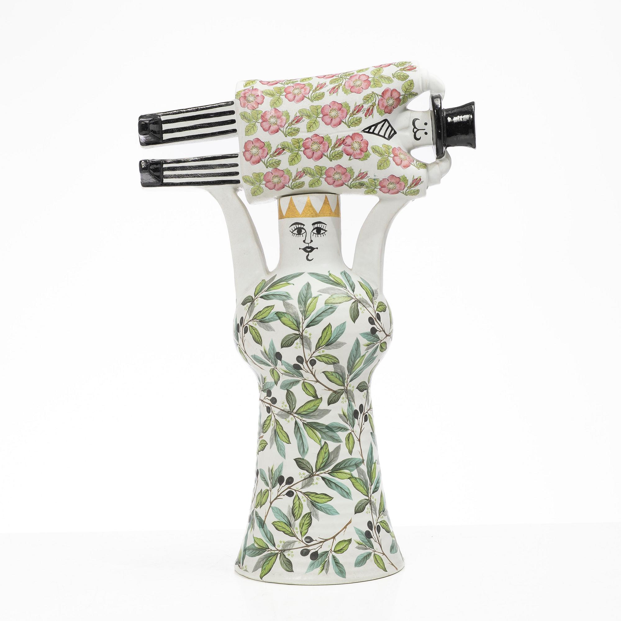 Lisa Larson, a stoneware sculpture, "Samhällsdebatten', Gustavsberg, Sweden 1969-71.