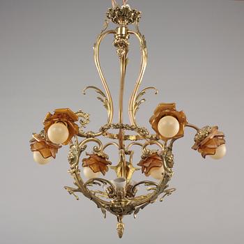 LJUSKRONA, rokokostil, 1900-talets andra hälft. Höjd 75 cm.