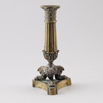 LJUSSTAKE, brons, senempire, 1800-talets första hälft.
