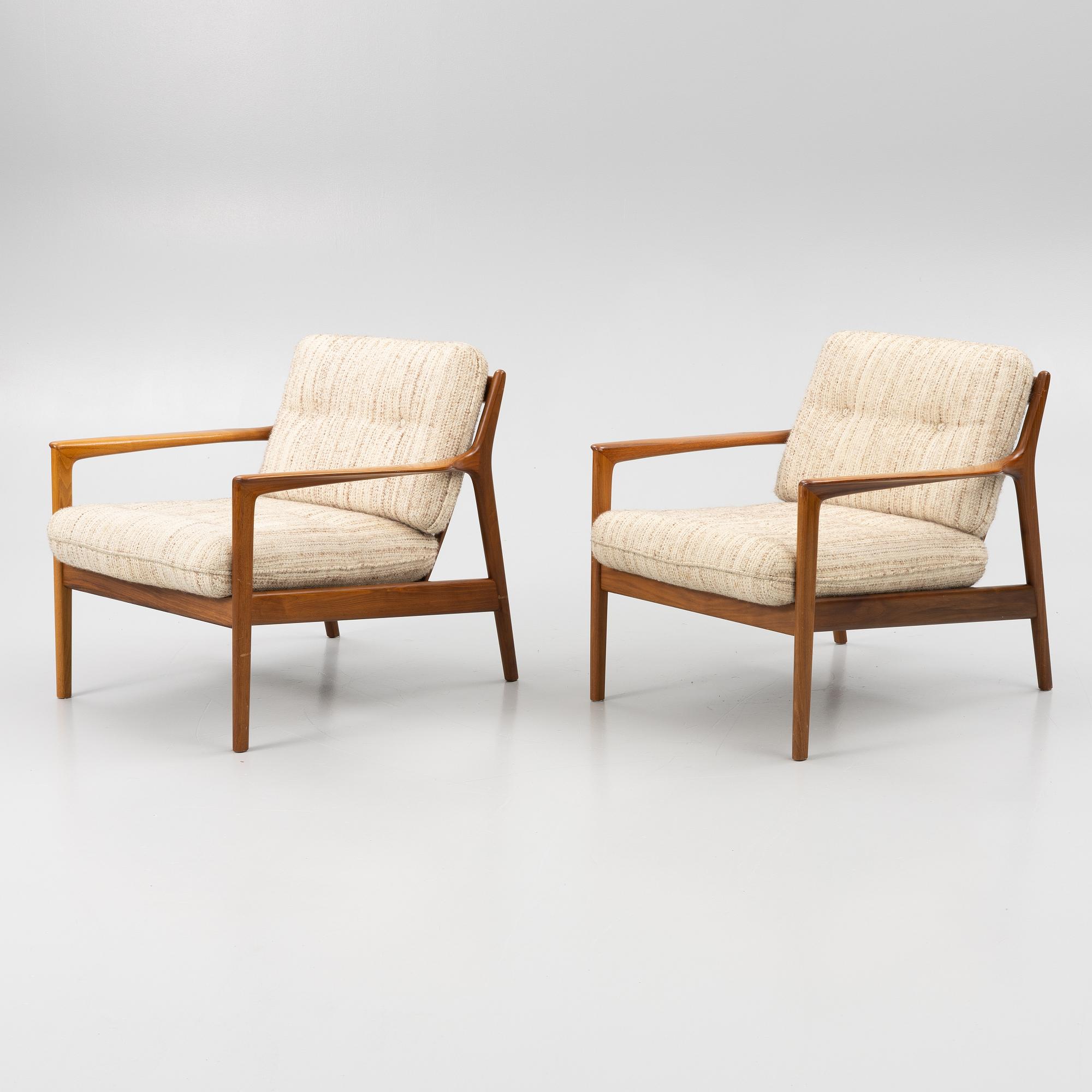 Folke Ohlsson, fåtöljer, ett par, "USA 75", Dux.