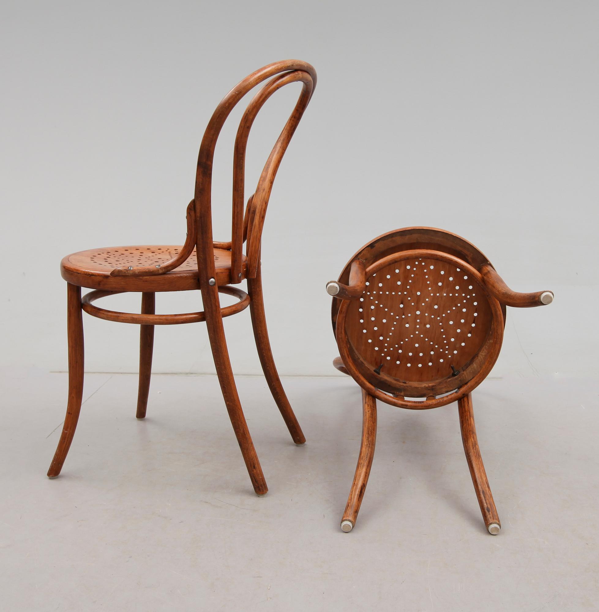 STOLAR, 3 st, Thonetmodell, omkring år 1900.