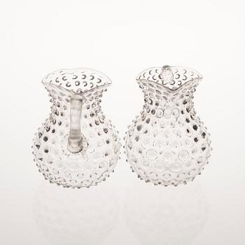 TILLBRINGARE, glas, s.k. Hobnail pitcher, 1900-talets början.