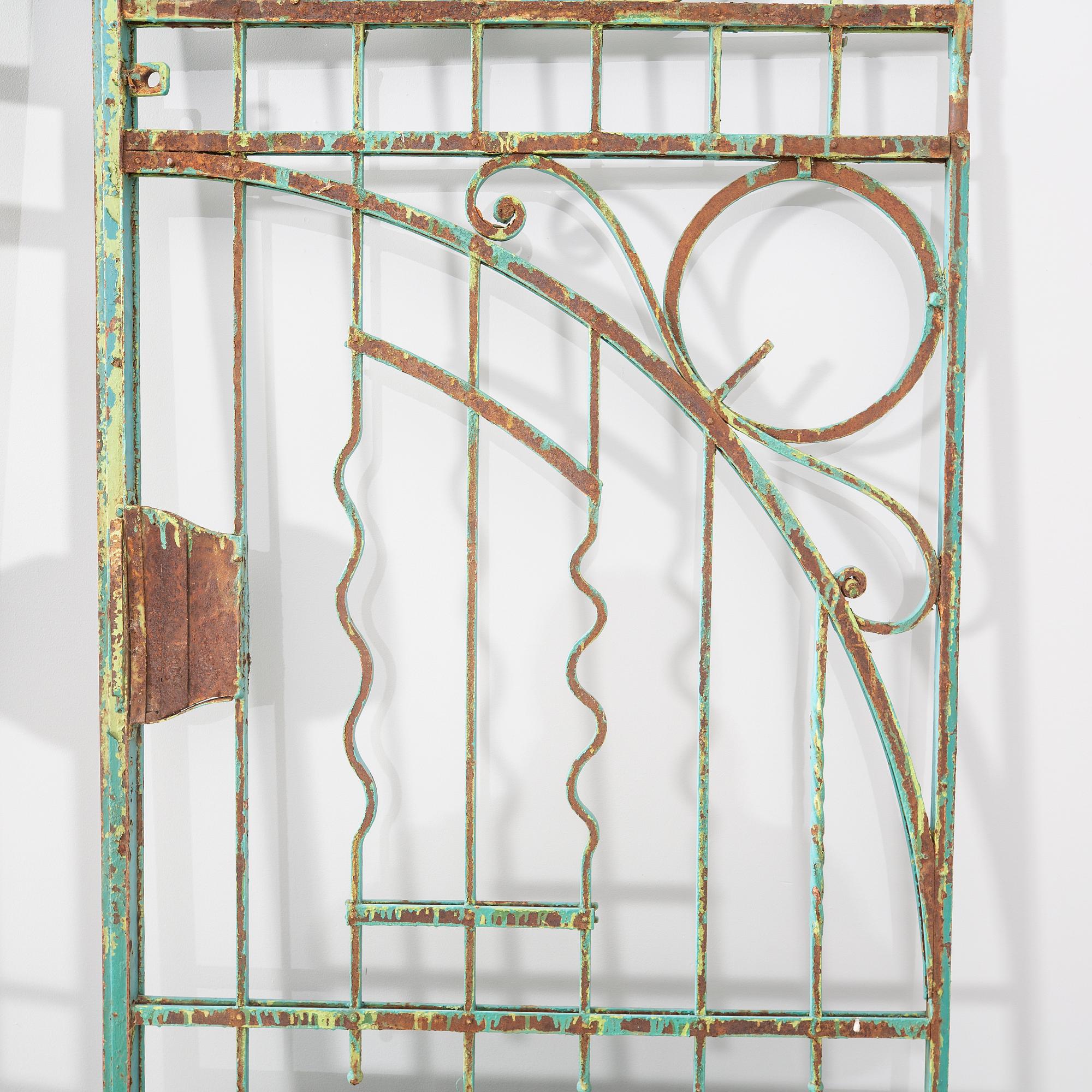 A pair of early 1900s iron gates.