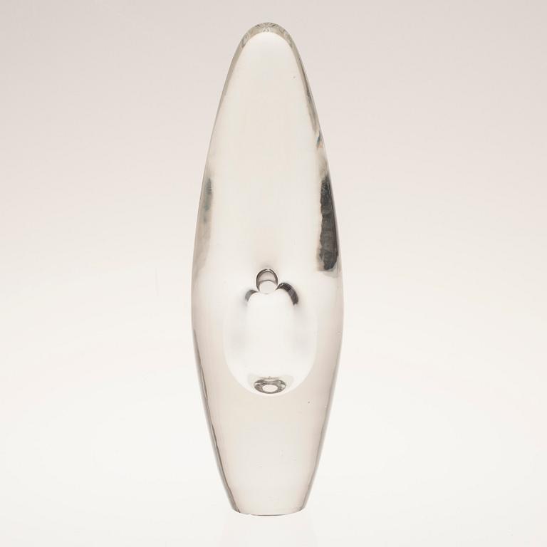 SKULPTUR, glas, "Orkidé", signerad Timo Sarpaneva, Iittala.
