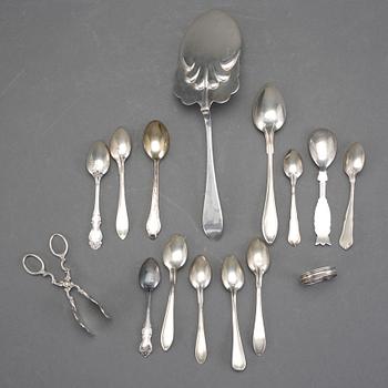 PARTI SILVER, bl a CG Hallberg, Stockholm 1961. Vikt ca 500  gram.
