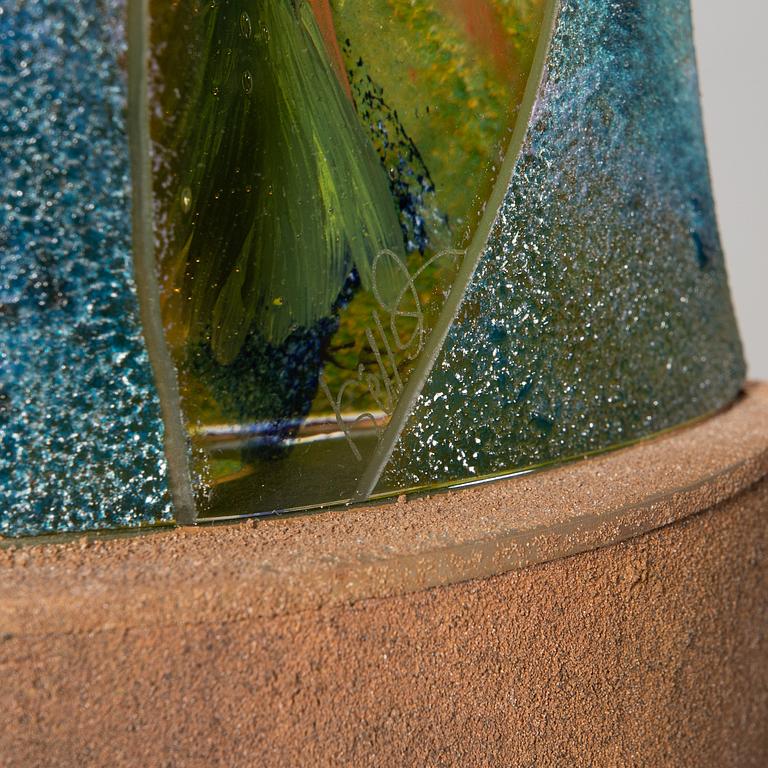 Kjell Engman, "Man in Trenchcoat", unique sculpture, from the series "Catwalk", cast glass, Kosta Boda.