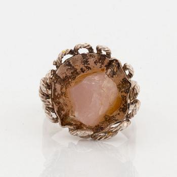 Rosa Taikon, sterling silver and rose-quartz ring.