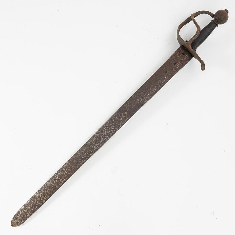 A Swedish infantry sword, 1660s.