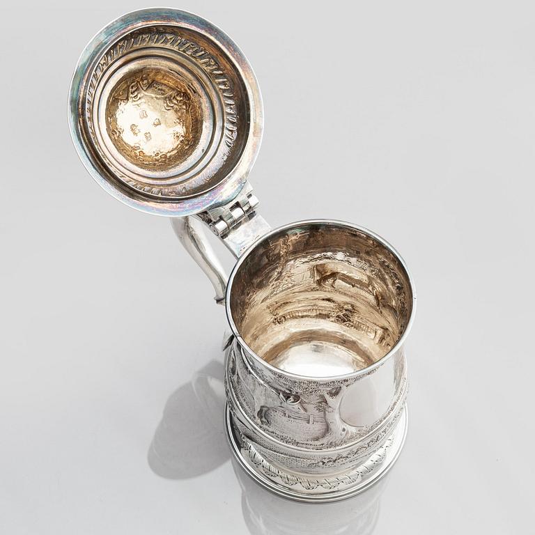 Humphrey Payne, dryckeskanna, silver, London 1748.