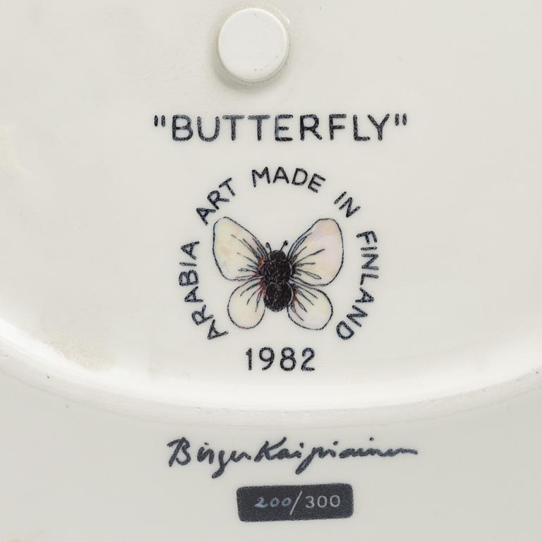 Birger Kaipiainen, fat, "Butterfly", 1982, Arabia Art, Finland, 1982.