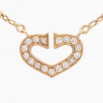 CARTIER 18K gold w briliant-cut diamonds approx 0,20 ct in total, Cartier certificate N40836, design "C Heart".