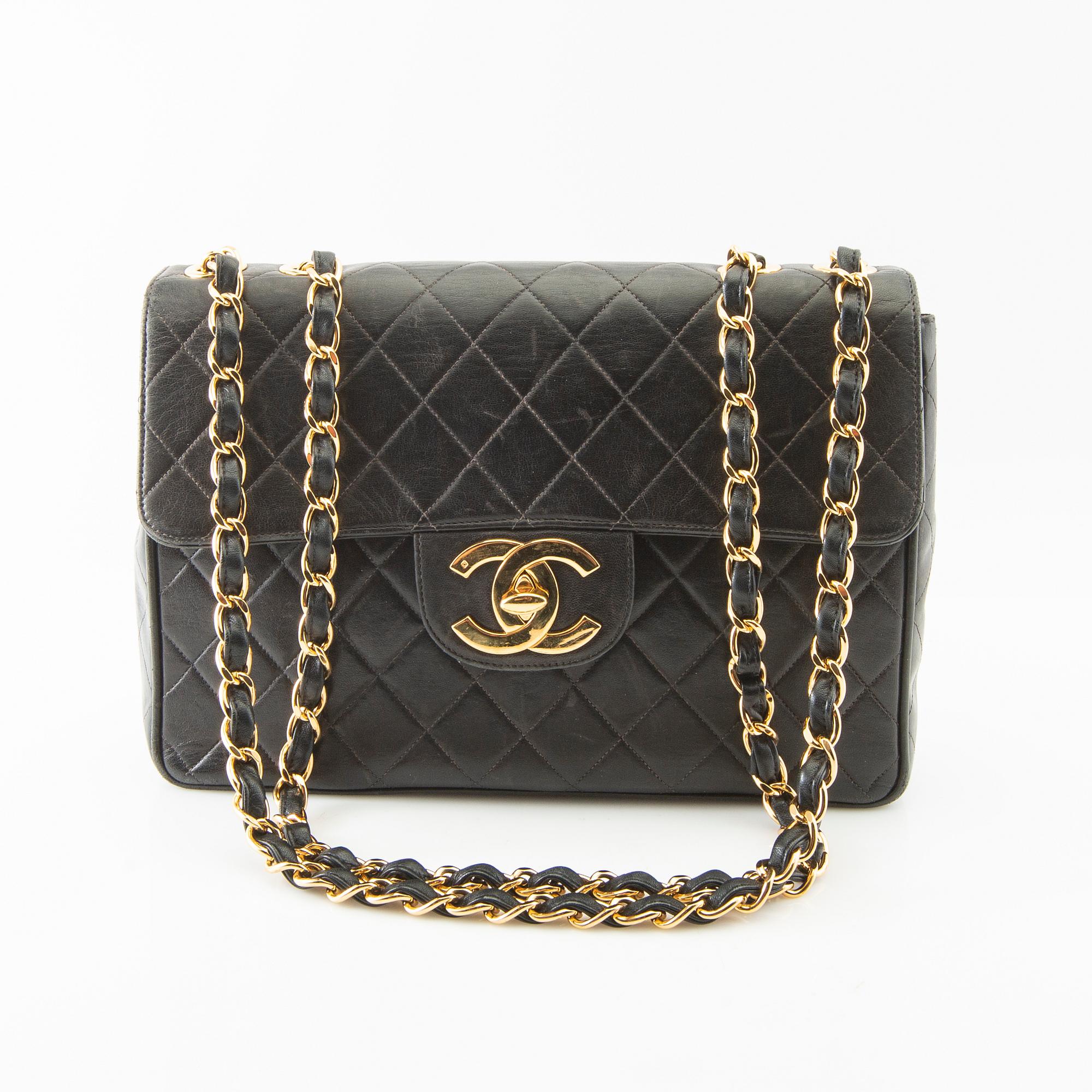 Chanel, bag, "Jumbo Single Flap Bag", 1994-96.