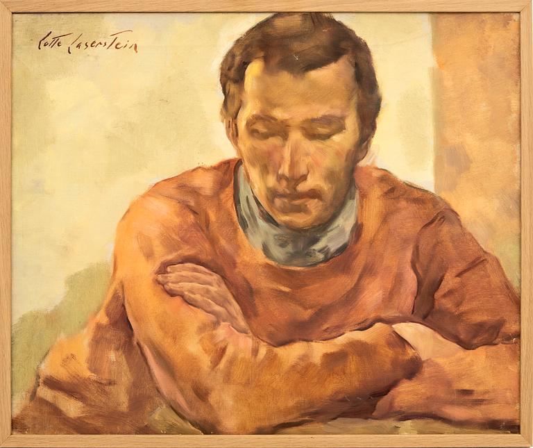 Lotte Laserstein, man i röd tröja.