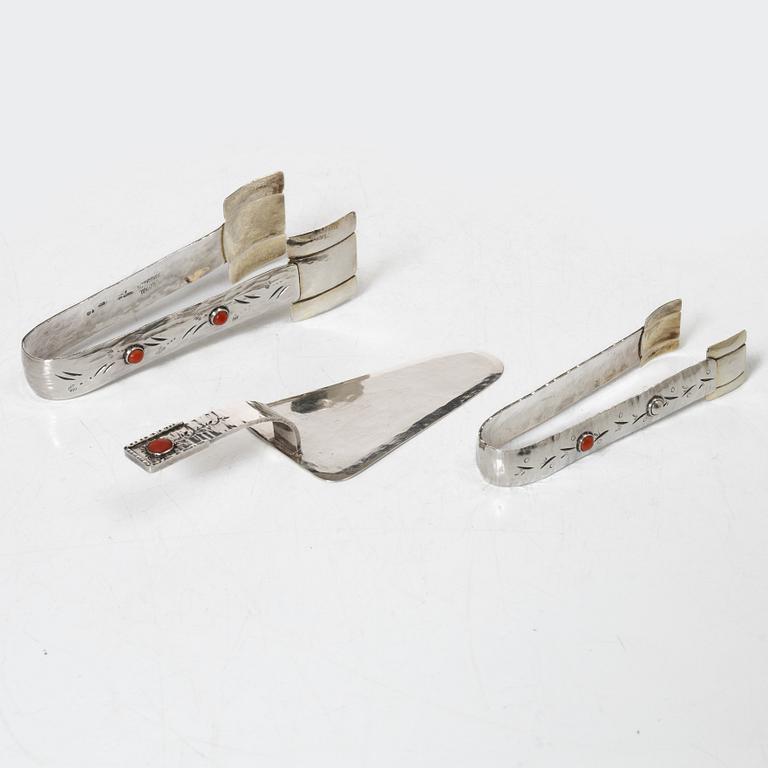 Bordstillbehör, 3 delar, silver, Richter von Berchem, Tyskland, 1920-tal.