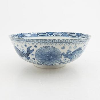 Skål Kina Kangxi-stil sekelskiftet 1900 porslin.