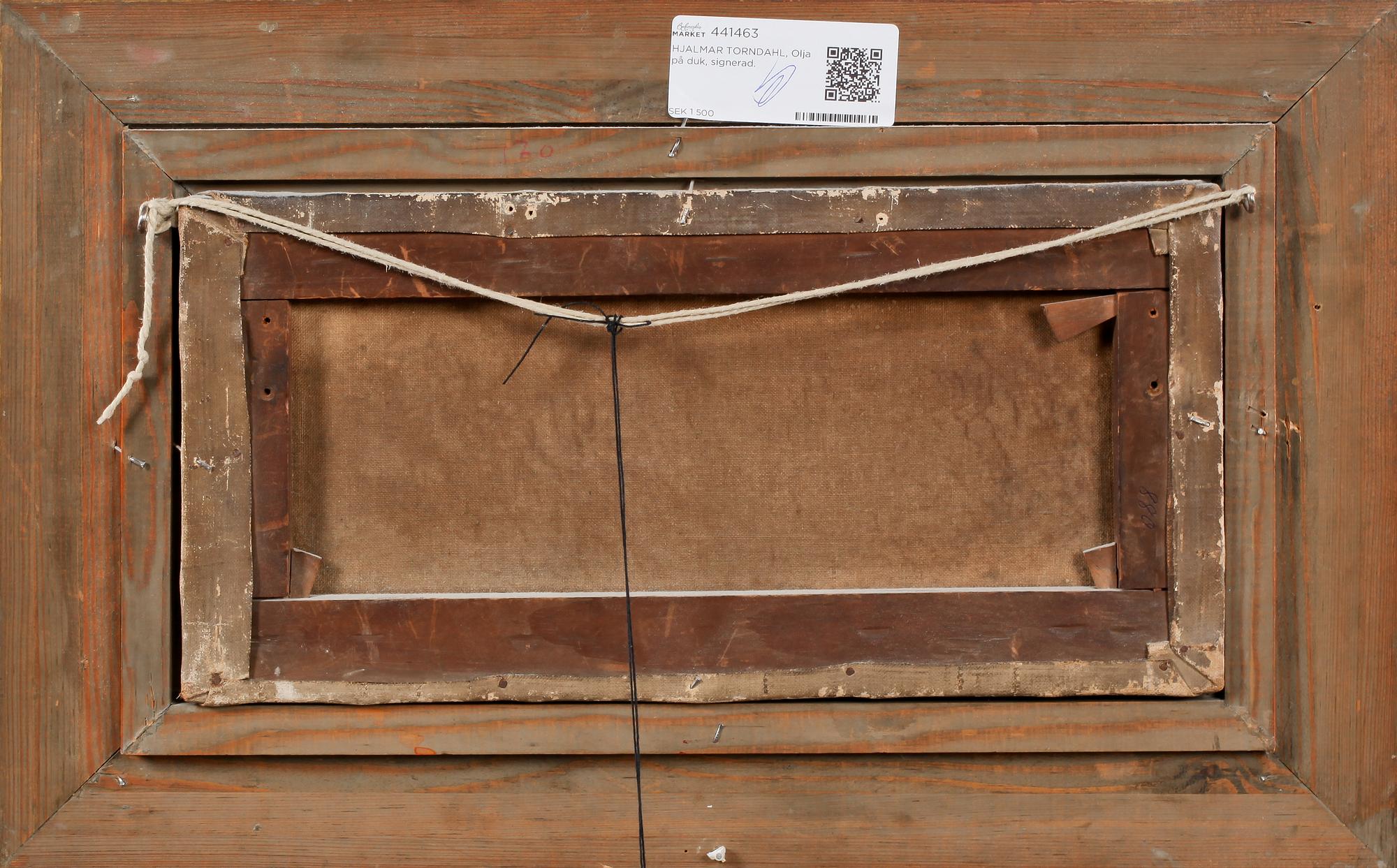 OKÄND KONSTNÄR, olja på duk, otydligt signerad, 1800-tal.