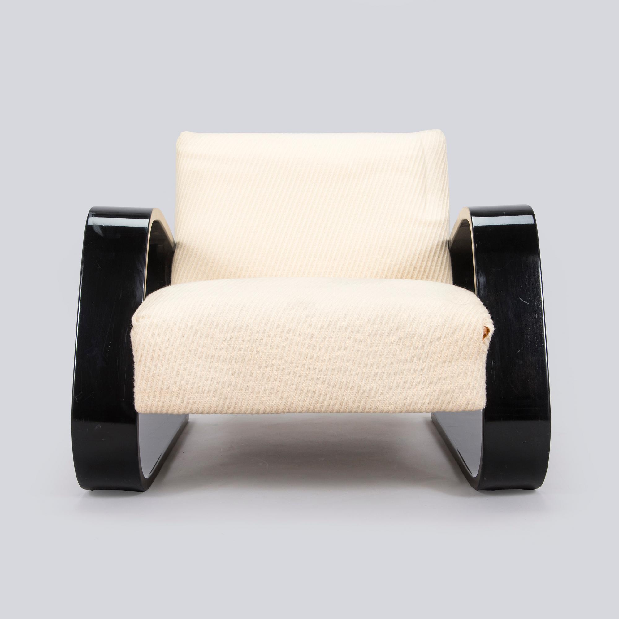 Alvar Aalto, fåtölj, "Tank chair" modell 400, Artek, 1970-tal.