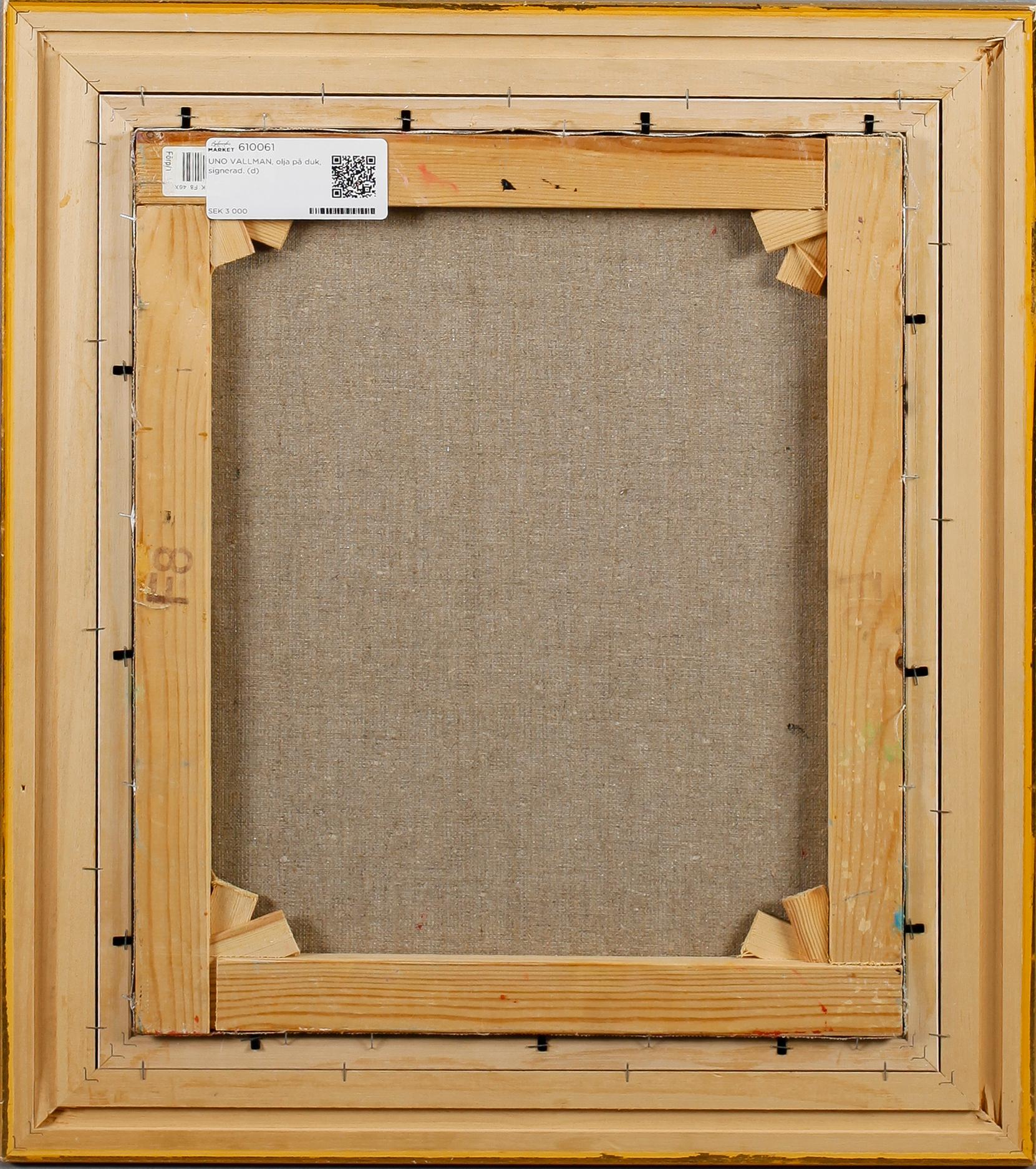 UNO VALLMAN, olja på duk, signerad.