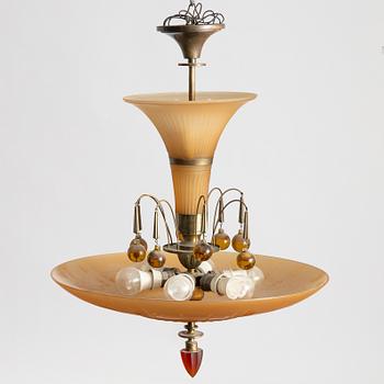 Harald Notini, a model "6658" ceilinglamp, Arvid Böhlmarks Lampfabrik, Stockholm, 1930s.