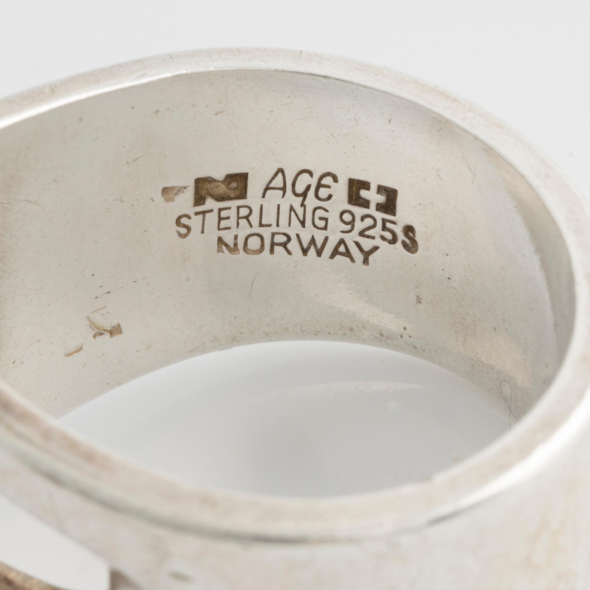 Anna Greta Eker, ring, sterling silver, Norway.