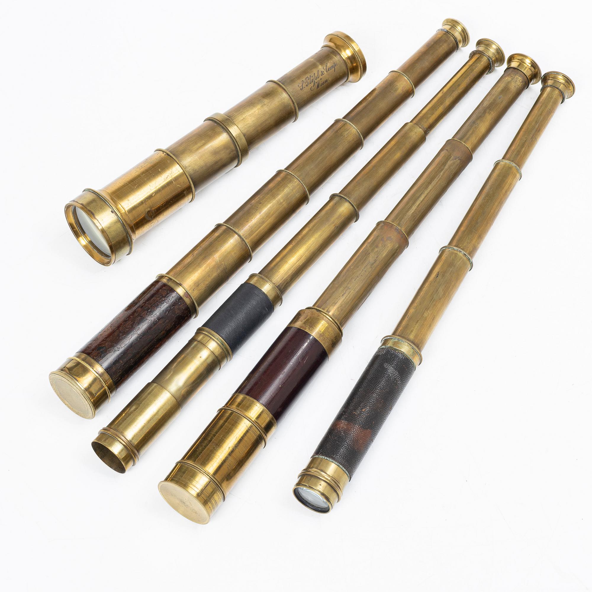 Five telescopes, 19th and 20th century.