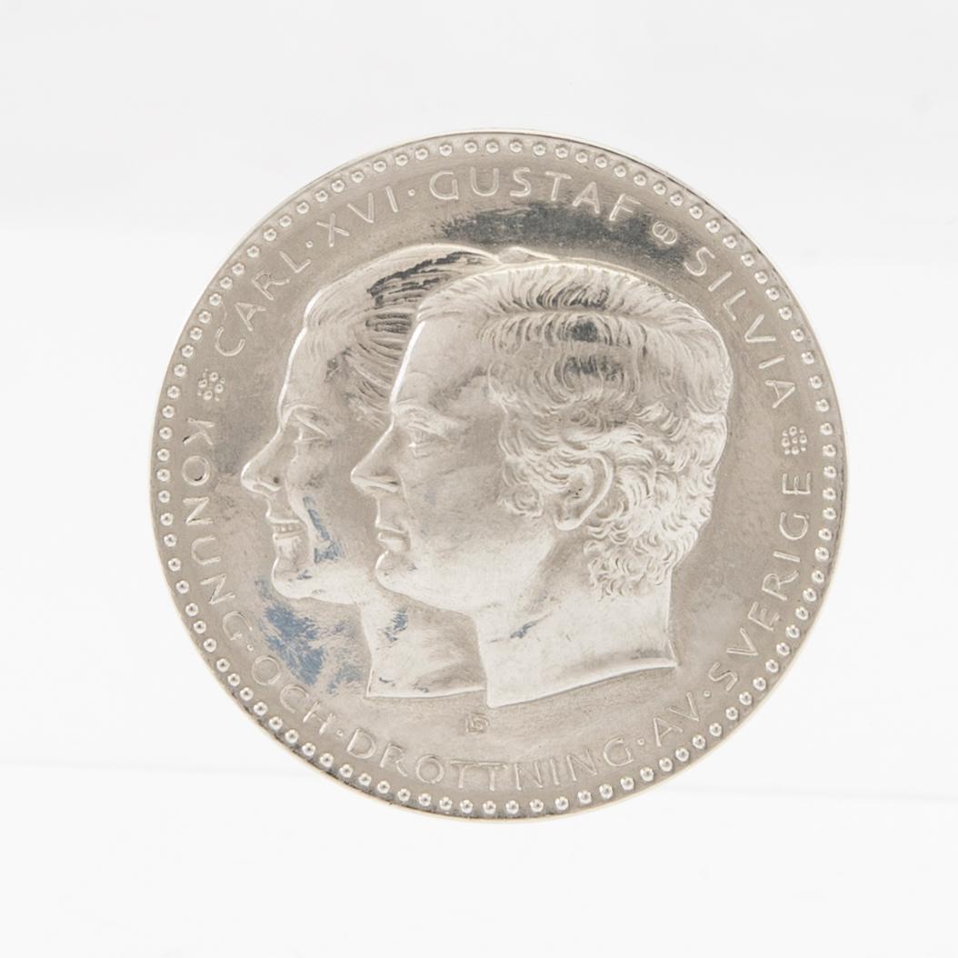 Minnesmedalj, Carl XVI Gustaf och Silvia 19 juni 1976, platina.