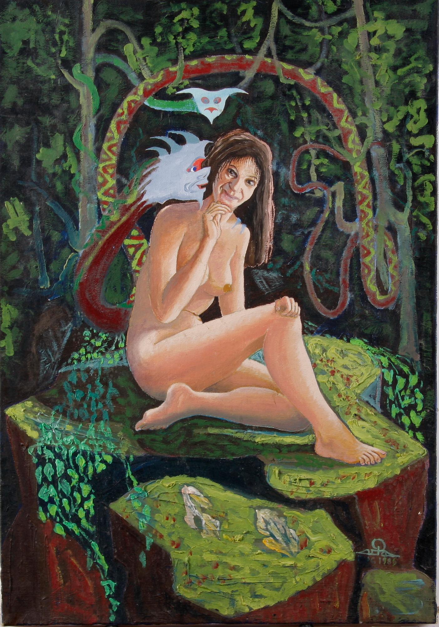 BLOMGREN, VALTER. Olja på duk, 2 st. Sign.