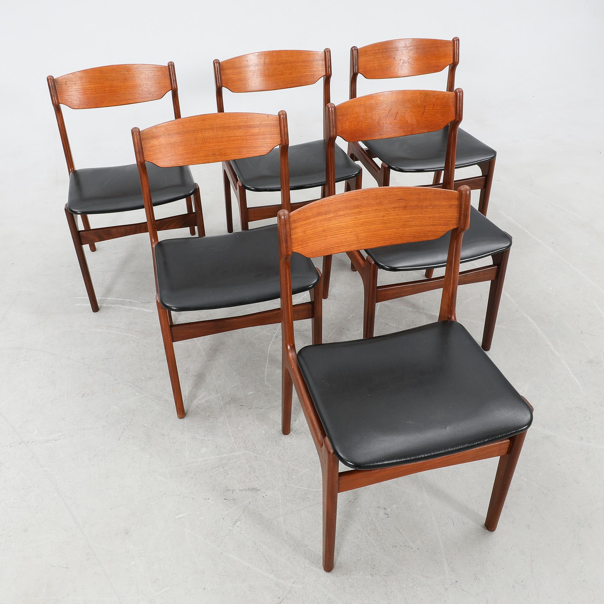 Erik Buch dining set, 7 pieces, G-plan, Denmark, 1960s.