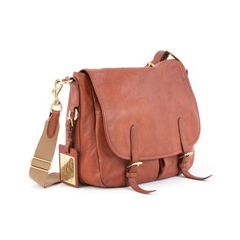405. RALPH LAUREN, a brown leather messengerbag.