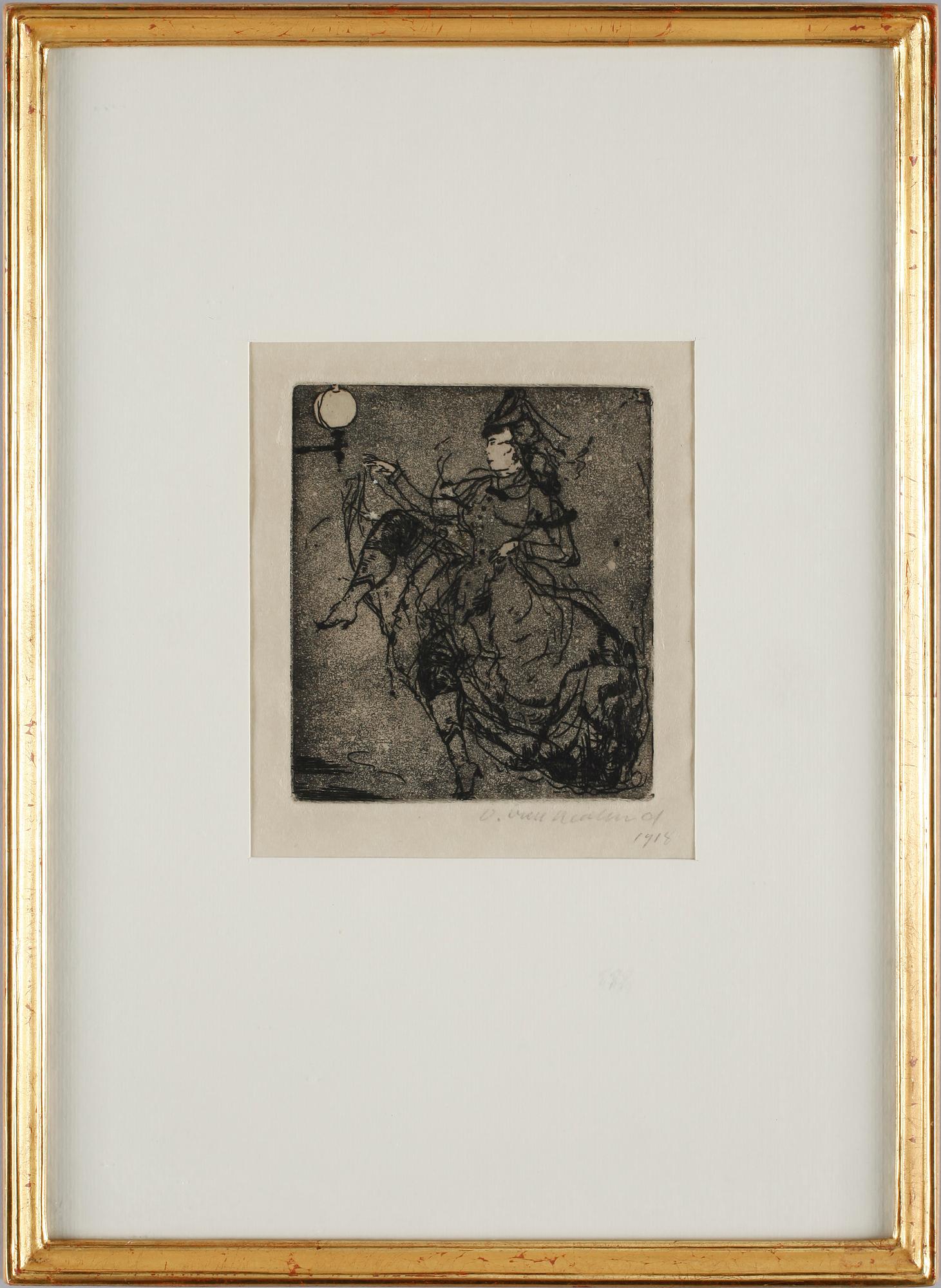 BERTIL BULL HEDLUND, etsning. Sign och dat 1918.