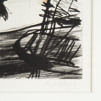 Ulf Trotzig, drypoint etching, 1981, signed 10/70.