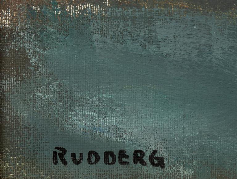 Gustav Rudberg, "Nämndemansgårde i gråväder, Hoen".