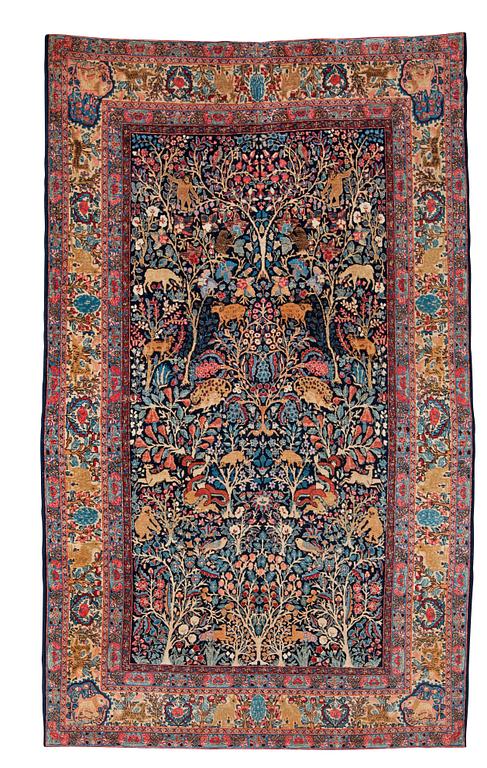 SEMI-ANTIQUE TABRIZ FIGURAL. 273,5 x 162 cm.