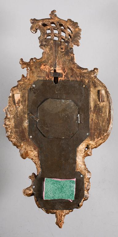 VÄGGPENDYL, rokokostil, 1800-tal, urtavlan märkt JC Knoop, Stockholm.