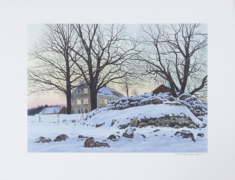 Reinhold Ljunggren, "Vinter", portfolio.