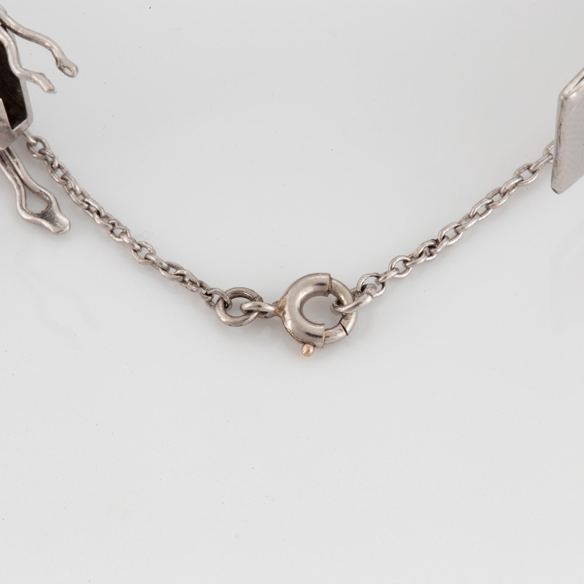A platinum bracelet set with old- and eight-cut diamonds.