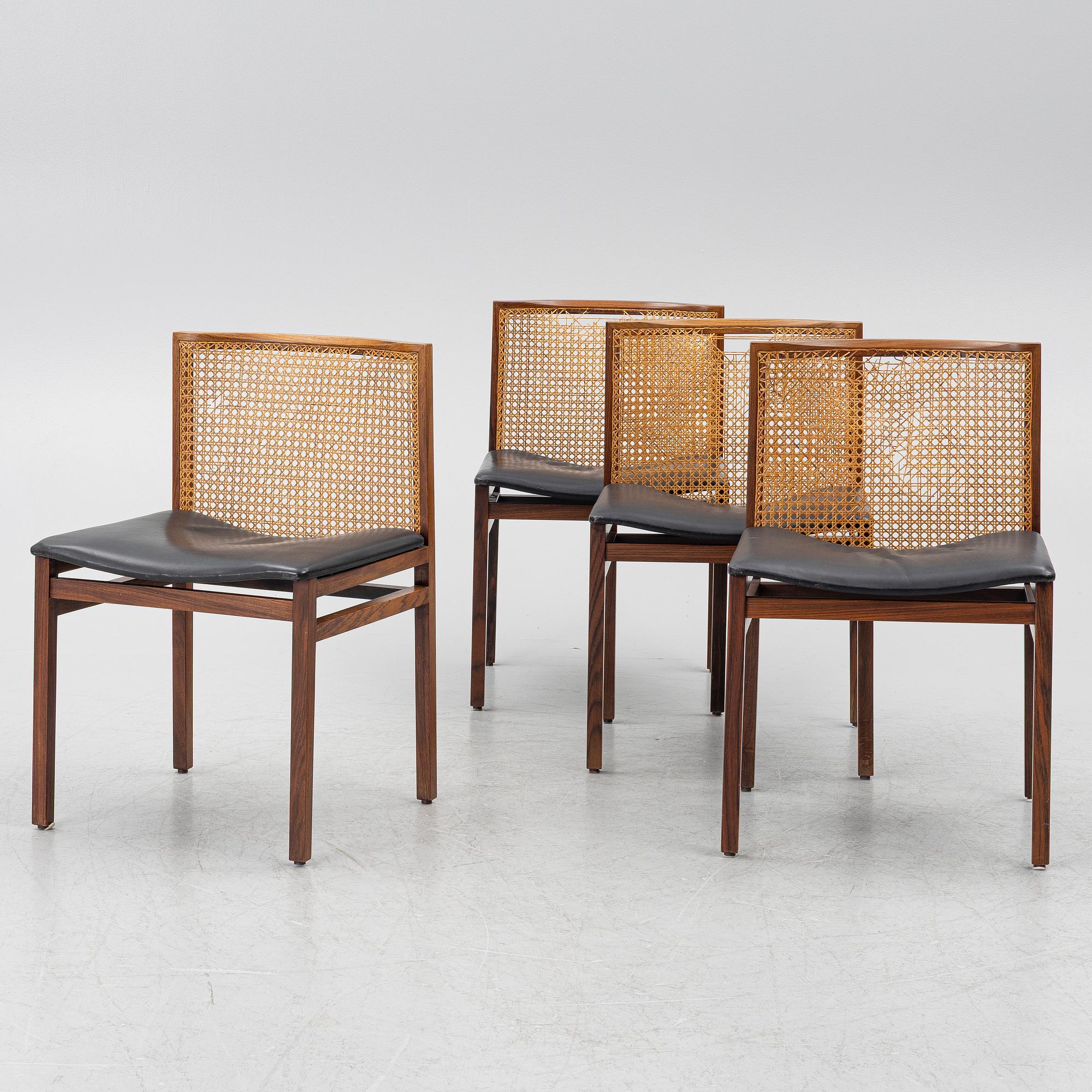 Tito Agnoli, four chairs, La Linea, Italy, 1950's/60's.