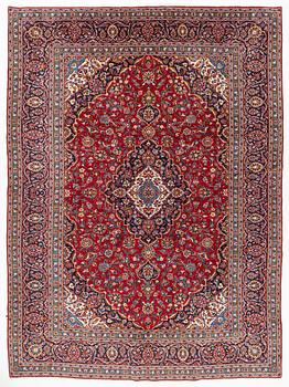 A carpet, Keshan, approx. 387 x 287 cm.