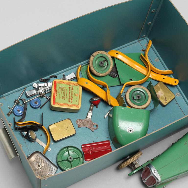 Three toys from Meccano and Schuco, around the mid 20th century.