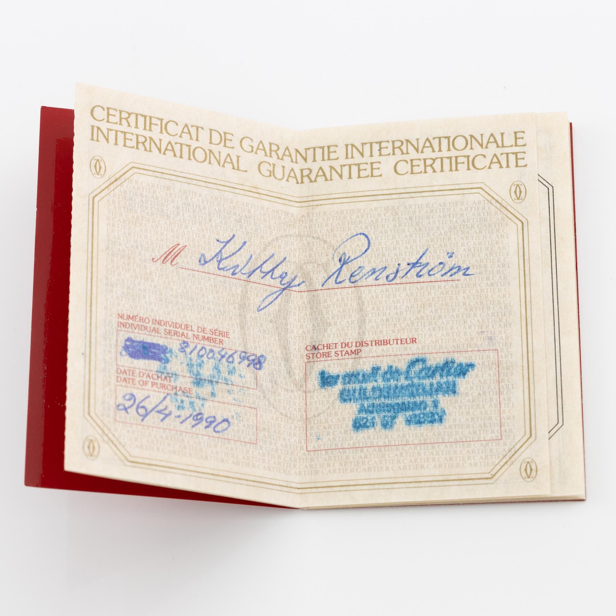 Cartier, Vendôme, "Trinity", wristwatch, 24 mm.