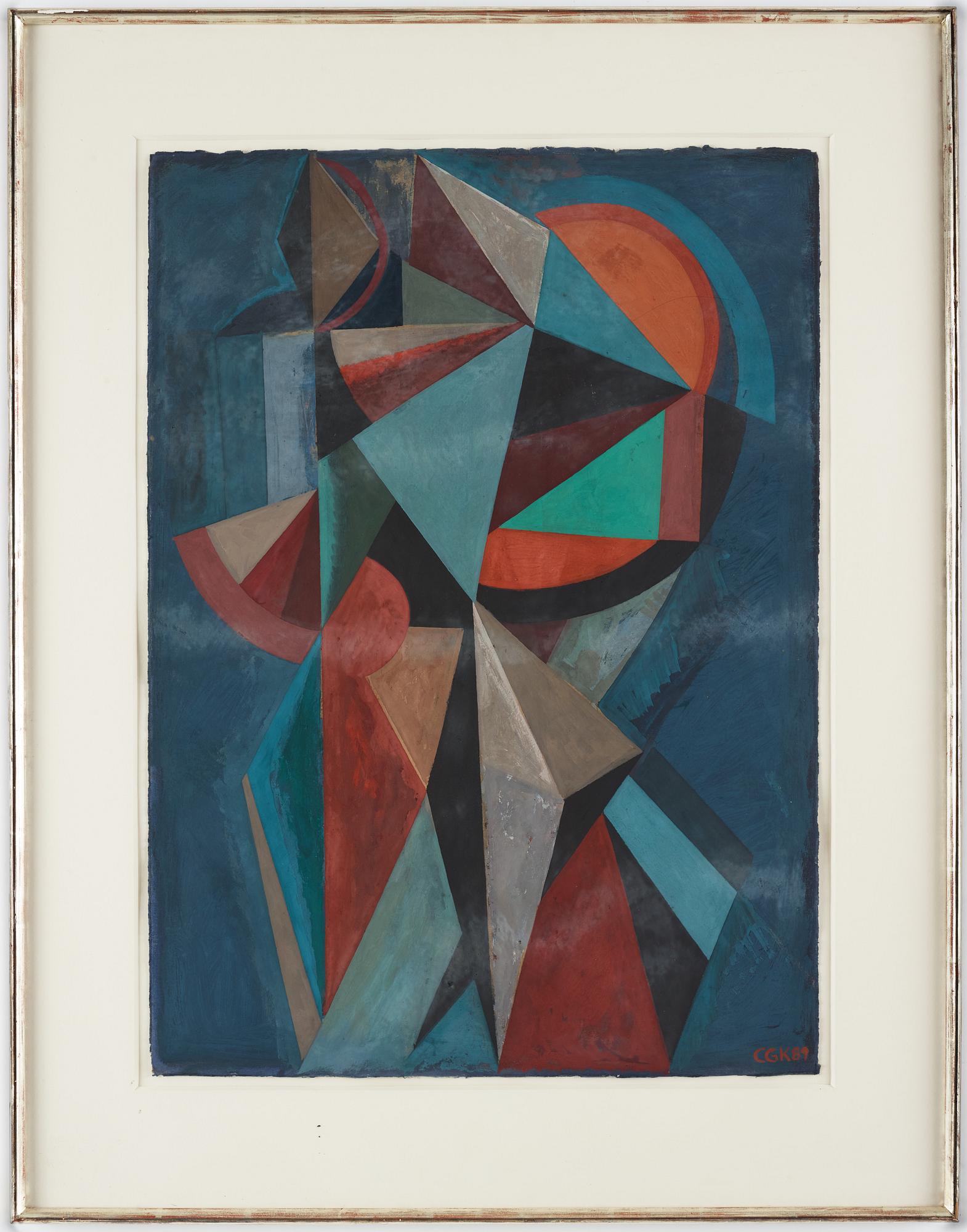 C Göran Karlsson, tempera on paper, signed and dated -89.