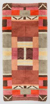 A rya rug probably Elsa Kallio for Taidekudos ja Lankaliike Elsa Kallio Circa 125 x 60 cm.